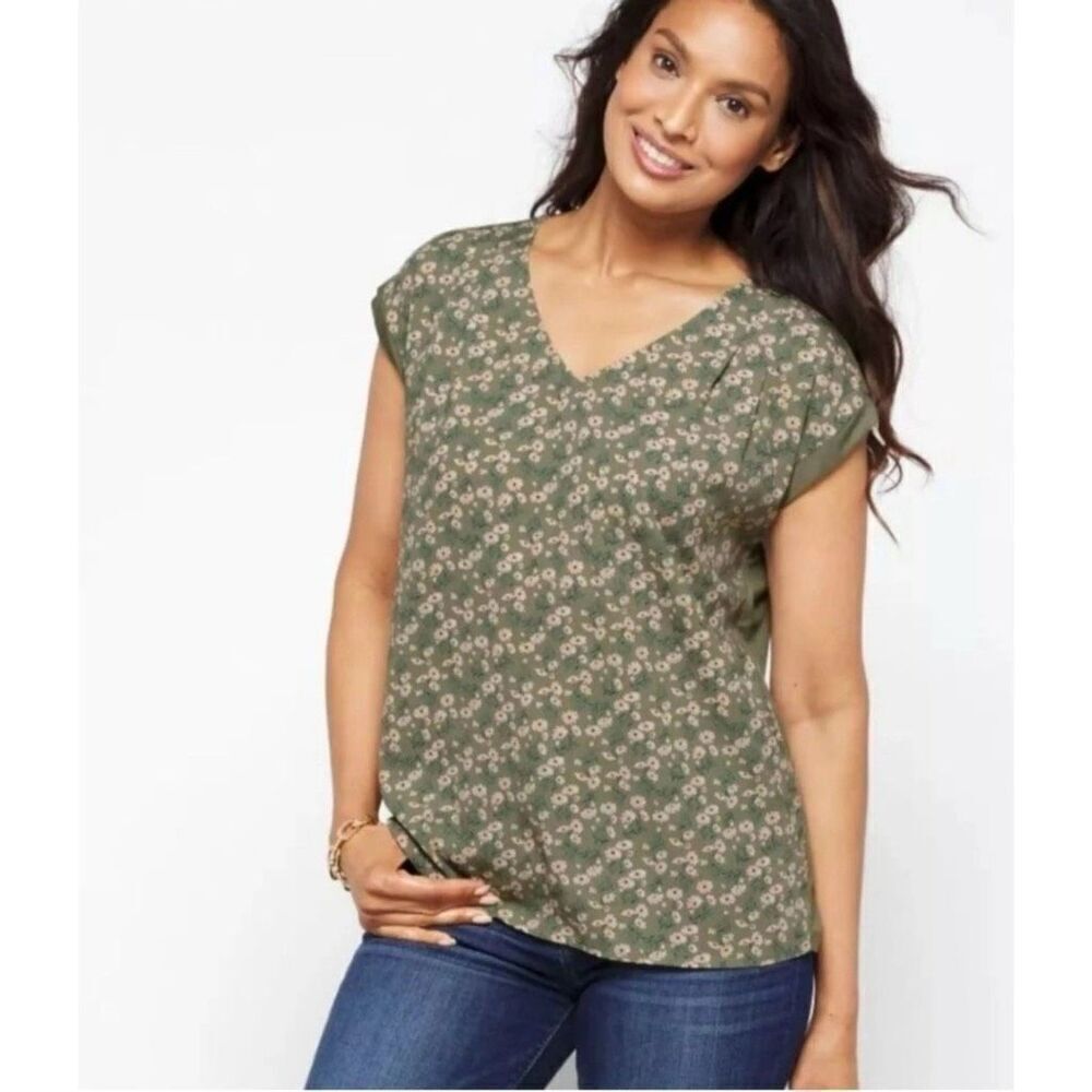 Papermoon Ellie Mixed Material Button Back Blouse Size Medium
